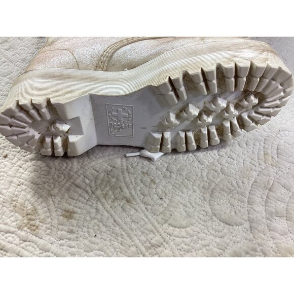 Dr. Doc Martens Womens Molly Glitter Platform Boots W/ White Satin Laces*size 6 - Picture 13 of 16